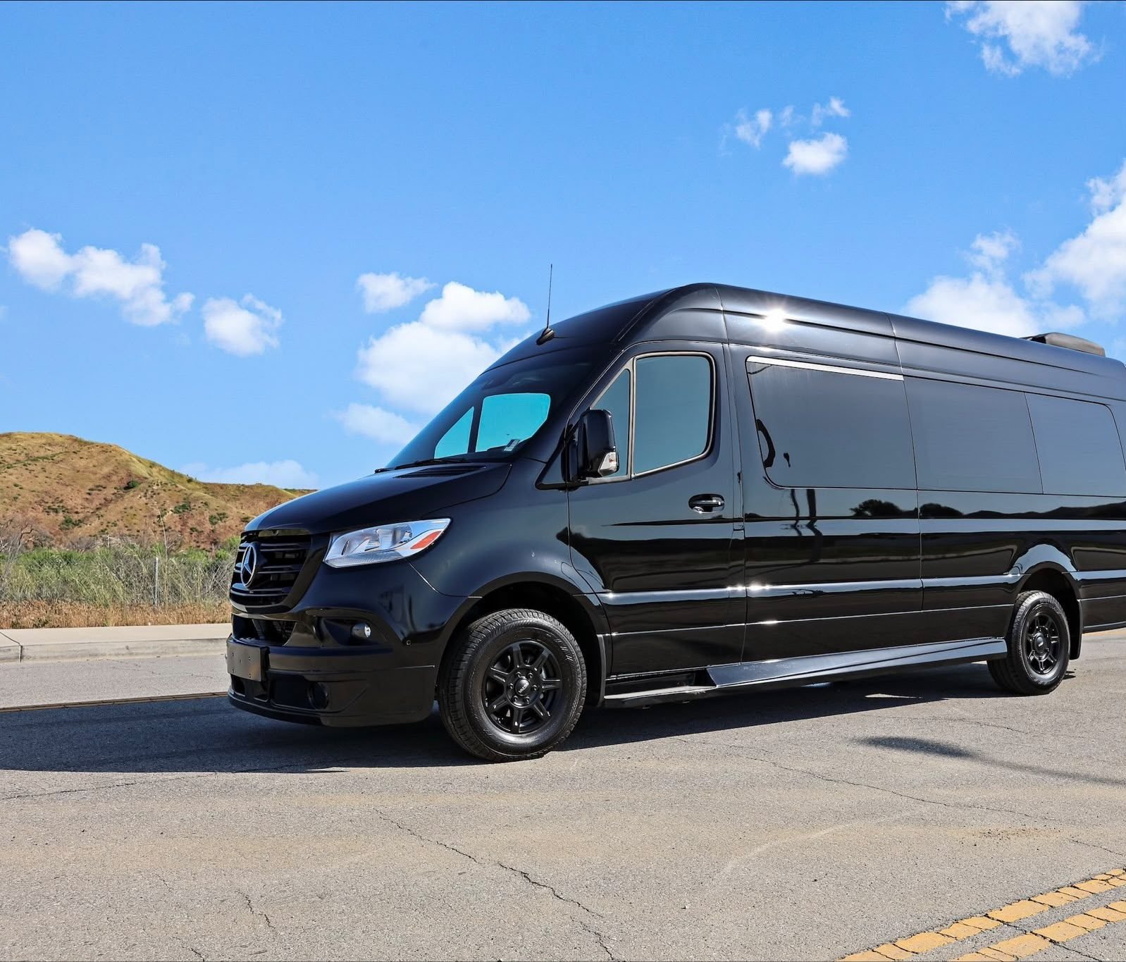 Mercedes-Benz Sprinter executive van exterior, Los Angeles
